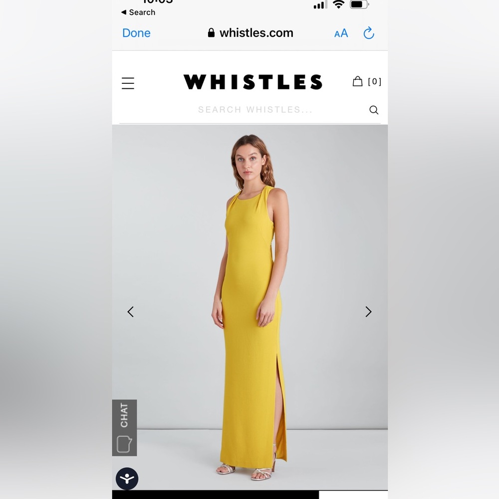 Whistles Tie-Back Maxi Dress in US size 6